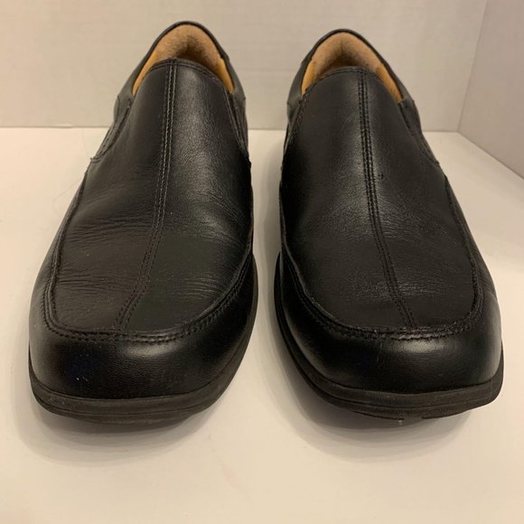 Abeo Black Leather Slip-Ons Orthotics Comfort - Picture 3 of 8